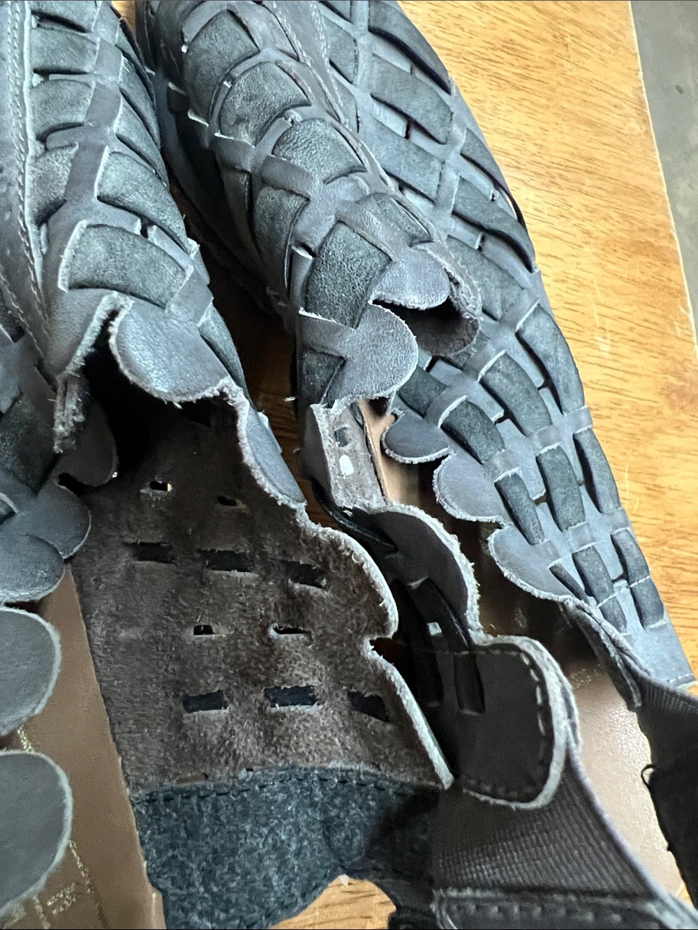 Rieker Charcoal Woven Slingback Sandals - Picture 13 of 16